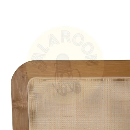 Cabecero de madera de teca con rejilla hecho a mano 160x130x3cm - Moycor - 6391060MYC - foto-secundaria-2