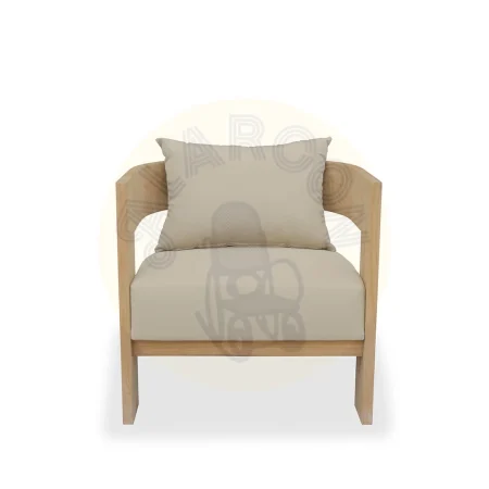 Sillón Aira de madera de teca hecho a mano 70x69x70cm - Moycor - 6392011MYC - foto-secundaria-1