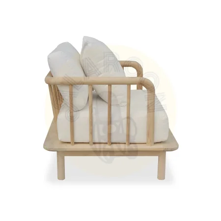 Sillón Namira en madera de teca hecho a mano asiento 45cm 80x80x80cm - Moycor - 6397002MYC - foto-secundaria-2