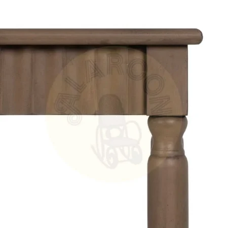 Mesa auxiliar marrón con tablero y cajones en DM y estructura de pino 36x36x71cm - Ixia - 640418IX - foto-secundaria-4