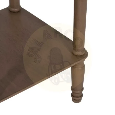 Mesa auxiliar marrón con tablero y cajones en DM y estructura de pino 36x36x71cm - Ixia - 640418IX - foto-secundaria-5