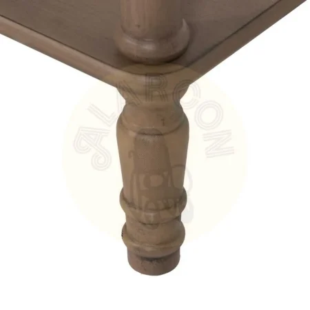 Mesa auxiliar marrón con tablero y cajones en DM y estructura de pino 36x36x71cm - Ixia - 640418IX - foto-secundaria-6