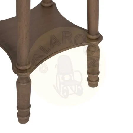Mesita auxiliar marrón en DM con estructura de pino 40x40x66cm - Ixia - 640419IX - foto-secundaria-5