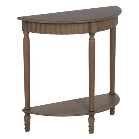 Consola marrón en DM y madera de pino 71x30x71cm - Ixia - 640420IX - foto-blanco