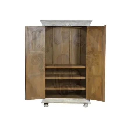 Armario Zuni madera de mango maciza con barra para colgar y tres baldas fijas 124x42x176cm - Giner y Colomer - 6422GYC - foto-secundaria-1