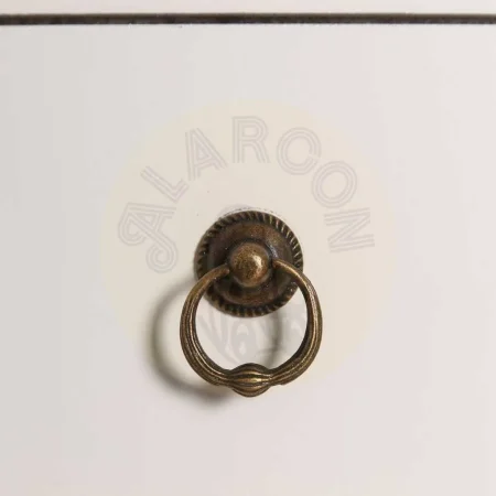 Armario 2 puertas y 2 cajones blanco en DM 55x33x185cm - Ixia - 64536IX - foto-secundaria-2
