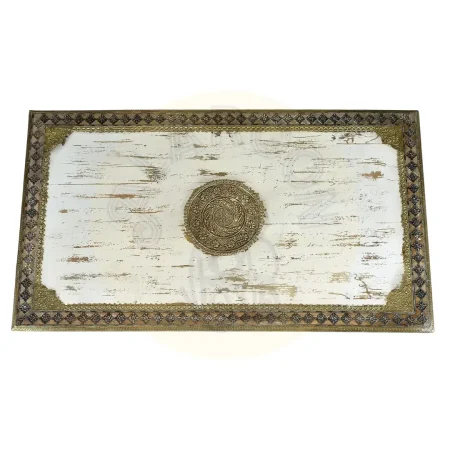 Mesa de centro Savi en madera de mango con detalles en bronce 140x80x45cm - Giner y Colomer - 6490GYC - foto-secundaria-3