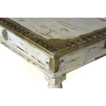 Mesa de centro Savi en madera de mango con detalles en bronce 140x80x45cm - Giner y Colomer - 6490GYC - foto-secundaria-4