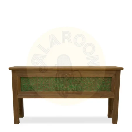 Consola Granada teca reciclada 1 puerta hecha a mano en madera maciza sostenible - Moycor - 6500615MYC - foto-secundaria-1
