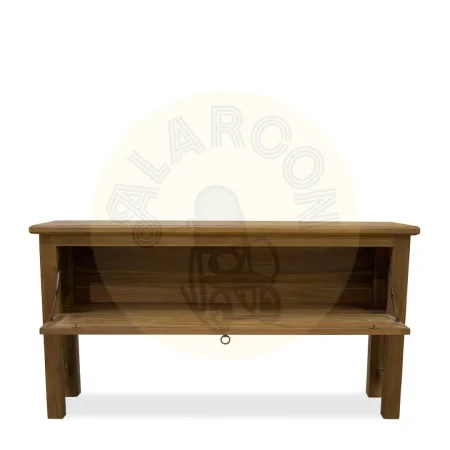 Consola Granada teca reciclada 1 puerta hecha a mano en madera maciza sostenible - Moycor - 6500615MYC - foto-secundaria-2