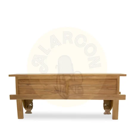 Consola Granada de teca reciclada 1 puerta madera maciza hecha a mano sostenible - Moycor - 6500623MYC - foto-secundaria-3
