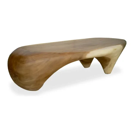 Mesa de centro en madera de suar natural hecha a mano 150x35x75cm - Moycor - 654005MYC - foto-blanco