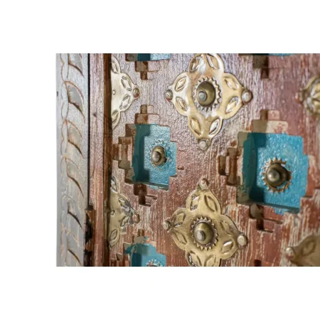 Armario Zero 2 puertas en madera de mango con detalles en bronce y estantes amplios 90x40x180cm - Giner y Colomer - 6556GYC - foto-secundaria-3