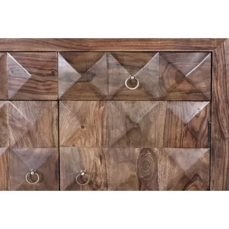 Cómoda Agra en palisandro macizo con pies de hierro color cerezo oscuro 2 cajones 2 puertas y estante interior 100x40x87cm - Giner y Colomer - 6579GYC - foto-secundaria-3
