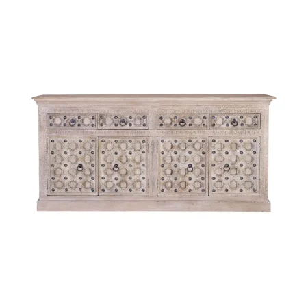 Aparador Bakhra natural en madera de mango maciza 190x42x92cm - Giner y Colomer - 6629GYC - foto-blanco