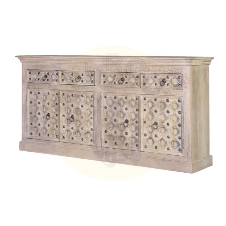 Aparador Bakhra natural en madera de mango maciza 190x42x92cm - Giner y Colomer - 6629GYC - foto-secundaria-1
