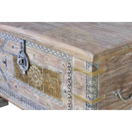 Baúl Veli en madera de mango con detalles en bronce 80x40x45cm - Giner y Colomer - 6643GYC - foto-secundaria-3
