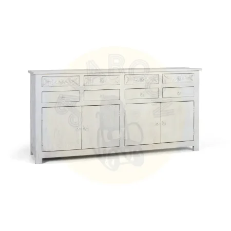 Aparador Lahore 4 puertas 8 cajones madera de mango maciza acabado artesanal elegante 200x44x100cm - Giner y Colomer - 6683GYC - foto-secundaria-1