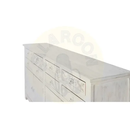 Aparador Lahore 4 puertas 8 cajones madera de mango maciza acabado artesanal elegante 200x44x100cm - Giner y Colomer - 6683GYC - foto-secundaria-3