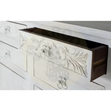 Aparador Lahore 4 puertas 8 cajones madera de mango maciza acabado artesanal elegante 200x44x100cm - Giner y Colomer - 6683GYC - foto-secundaria-4