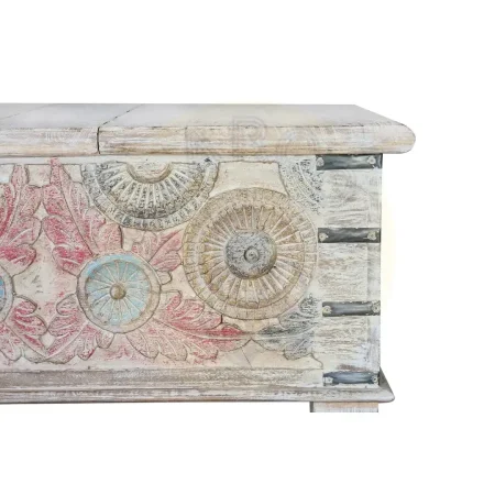 Mesa de centro Olympia en madera de mango con amplio almacenaje y patas con reguladores 90x90x45cm - Giner y Colomer - 6687GYC - foto-secundaria-3
