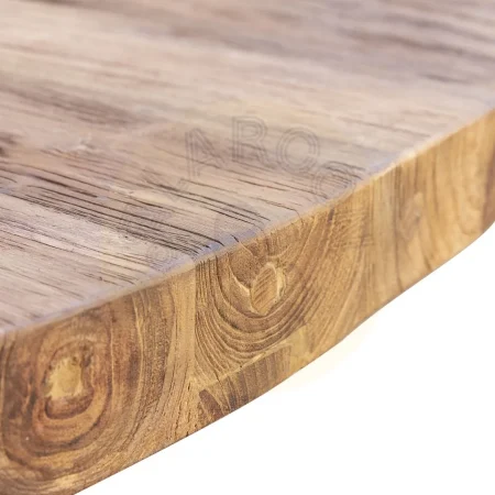 Mesa de comedor redonda Orlando teka madera maciza hecha a mano - Moycor - 674022MYC - foto-secundaria-1