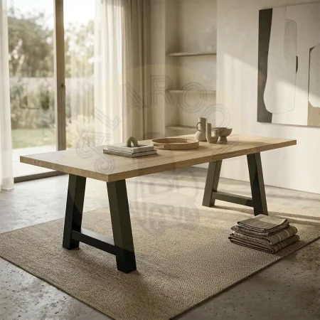 Tablero para mesa teka maciza natural hecho a mano 5cm - Moycor - 674251MYC - foto-secundaria-4