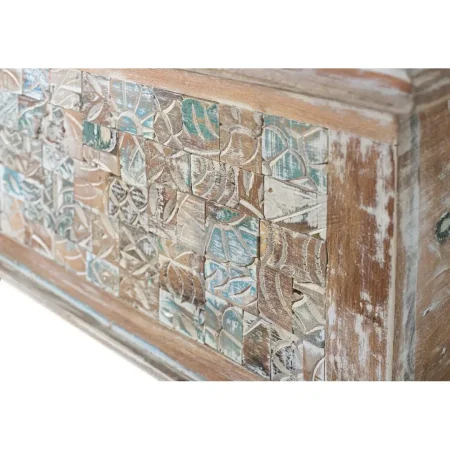 Baúl Volterra en madera de mango y reciclada multicolor acabado artesanal gran capacidad de almacenaje 105x42x40cm - Giner y Colomer - 6782GYC - foto-secundaria-3
