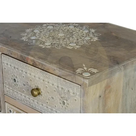 Mueble auxiliar Ragusa en madera de mango con 7 cajones pintados a mano diseño artesanal y robusto 42x30x66cm - Giner y Colomer - 6792GYC - foto-secundaria-4