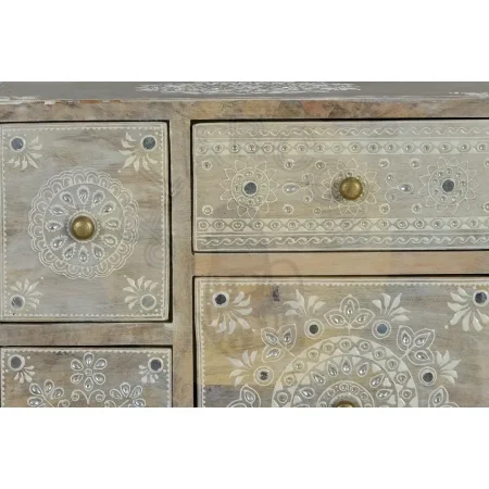 Mueble auxiliar Ragusa en madera de mango con 7 cajones pintados a mano diseño artesanal y robusto 42x30x66cm - Giner y Colomer - 6792GYC - foto-secundaria-5
