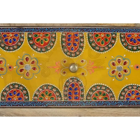 Cómoda Tours 14 cajones en madera de mango multicolor con detalles pintados a mano estilo artesanal 120x40x90cm - Giner y Colomer - 6797GYC - foto-secundaria-4