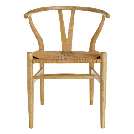 SILLA NATURAL MADERA DE OLMO DECORACIÓN 56 X 48 X 78 CM IXIA