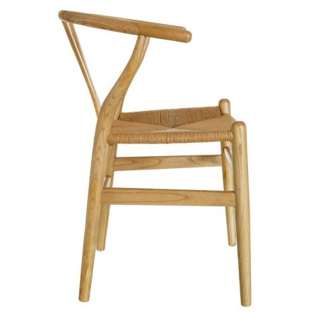 SILLA NATURAL MADERA DE OLMO DECORACIÓN 56 X 48 X 78 CM IXIA