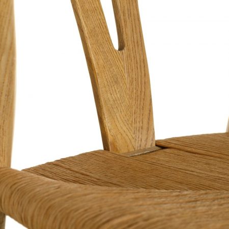 SILLA NATURAL MADERA DE OLMO DECORACIÓN 56 X 48 X 78 CM IXIA
