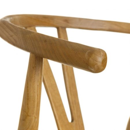 SILLA NATURAL MADERA DE OLMO DECORACIÓN 56 X 48 X 78 CM IXIA