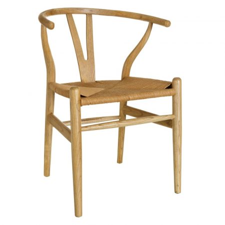 SILLA NATURAL MADERA DE OLMO DECORACIÓN 56 X 48 X 78 CM IXIA