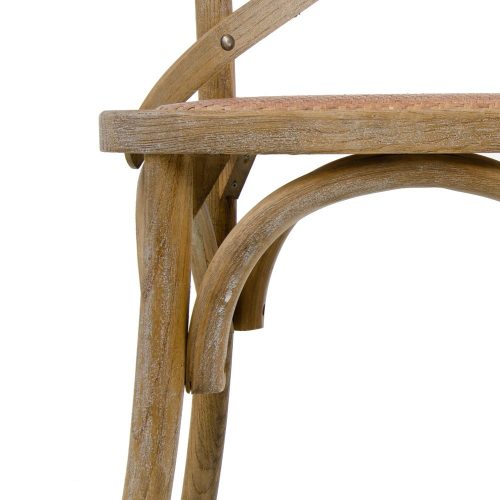 SILLA MARRÓN MADERA DE OLMO DECORACIÓN 46 X 42 X 87 CM IXIA