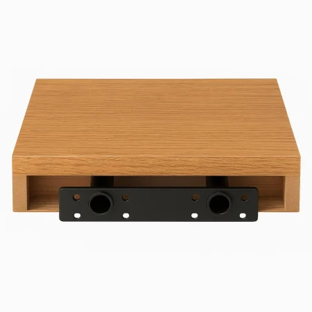 Estante en MDF laminado roble miel 24x24x4cm - Ixia - 807595IX - foto-blanco