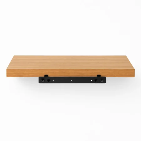 Estante en MDF laminado roble miel 60x24x4cm - Ixia - 807596IX - foto-blanco