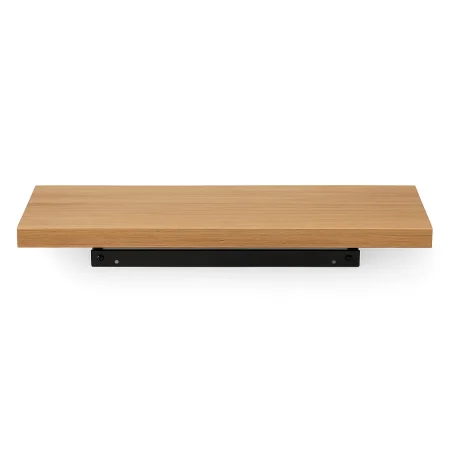 Estante en MDF laminado roble miel 100x24x4cm - Ixia - 807598IX - foto-blanco