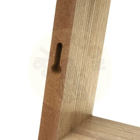 Set de 3 estantes MDF roble claro laminado 25x25x9cm - Ixia - 807607IX - foto-secundaria-2