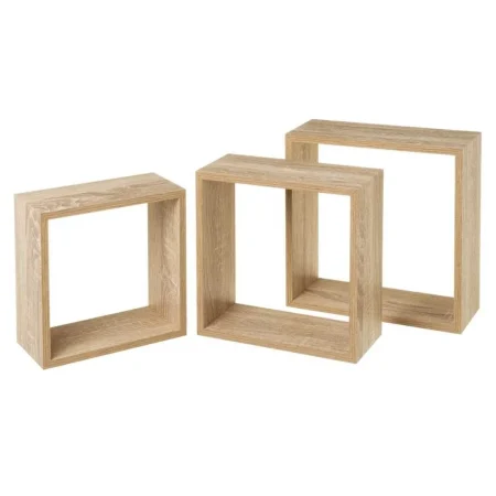 Set de 3 estantes MDF roble claro 30x30x12cm - Ixia - 807608IX - foto-blanco