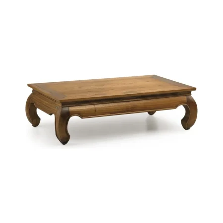 Mesa de centro en madera de mindi patas de diseño 125x70x40cm - Moycor - 8600112MYC - foto-blanco