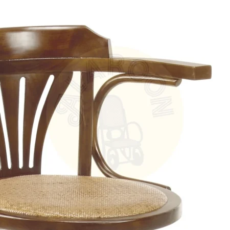 Silla giratoria de roble y ratán 62x52x78cm - Moycor - 8659020MYC - foto-secundaria-1