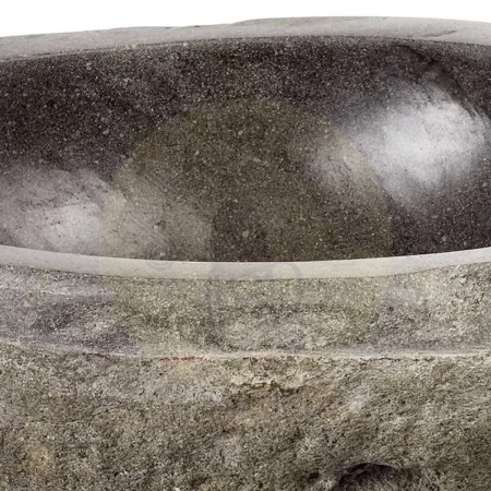 Lavabo redondo de piedra de río natural pieza única 45x45x15cm - Moycor - 897013MYC - foto-secundaria-2