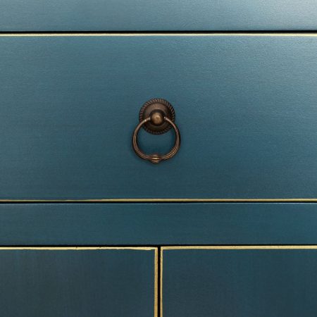 ARMARIO 2 PUERTAS Y 2 CAJONES AZUL DM 55 X 33 X 185 CM IXIA