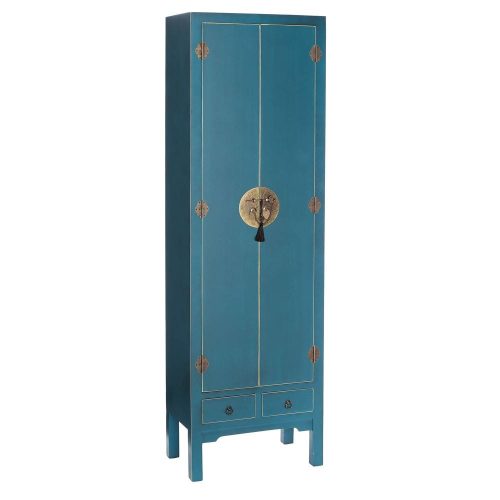 ARMARIO 2 PUERTAS Y 2 CAJONES AZUL DM 55 X 33 X 185 CM IXIA