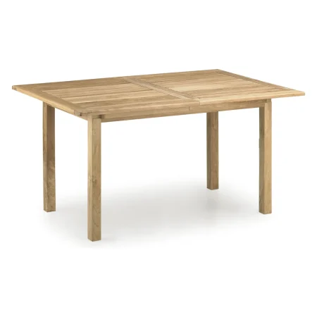 Mesa de comedor para jardín extensible en madera maciza de teca hecha a mano 150x77x95cm - Moycor - 9113MYC - foto-blanco
