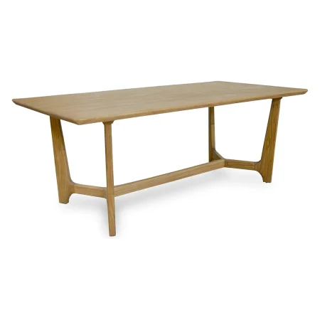 Mesa de comedor Top rústico hecha a mano con estructura de madera maciza 4cm - Moycor - 930100MYC - foto-blanco