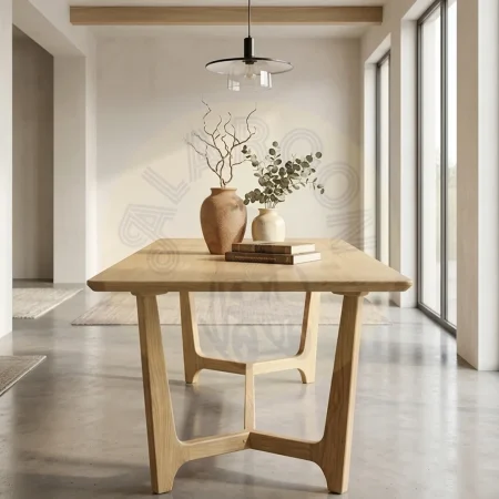 Mesa de comedor Top rústico hecha a mano con estructura de madera maciza 4cm - Moycor - 930100MYC - foto-secundaria-4